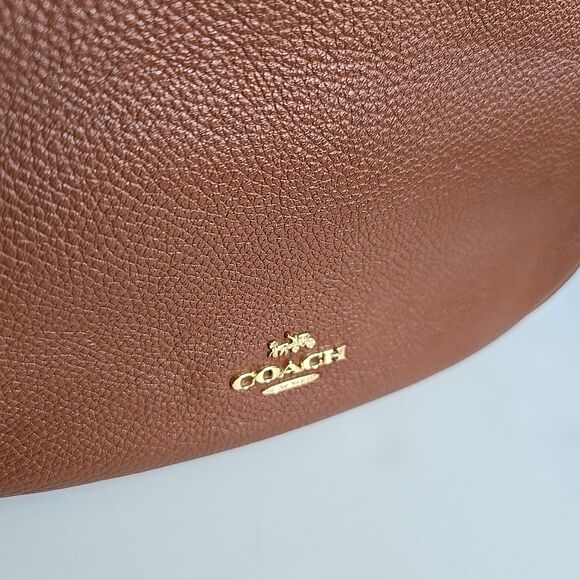 EUC Coach Sutton Hobo No. 35593 in Saddle Brown Pebbled Leather 12"x10"x3" - Picture 3 of 15